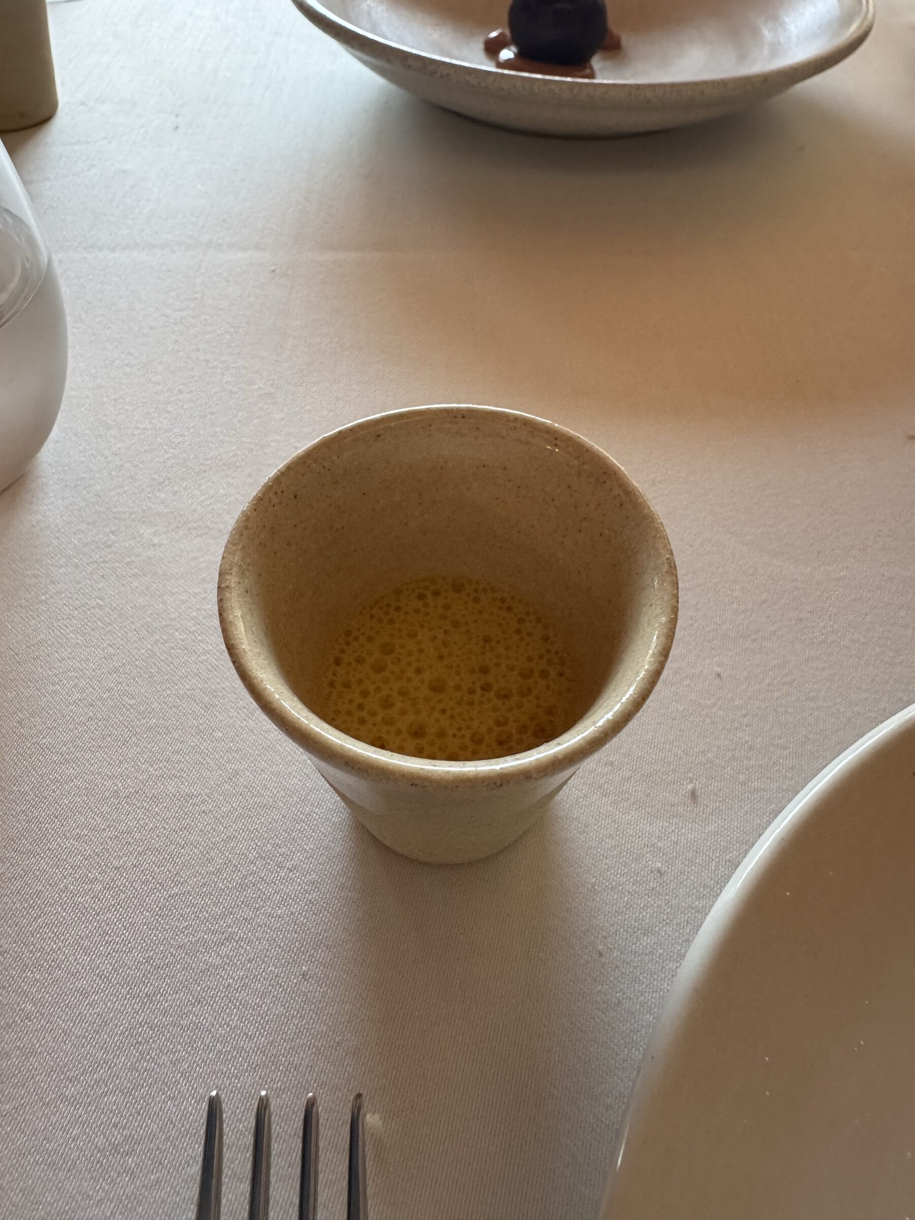 Pre-postre de manzana ácida con musgo